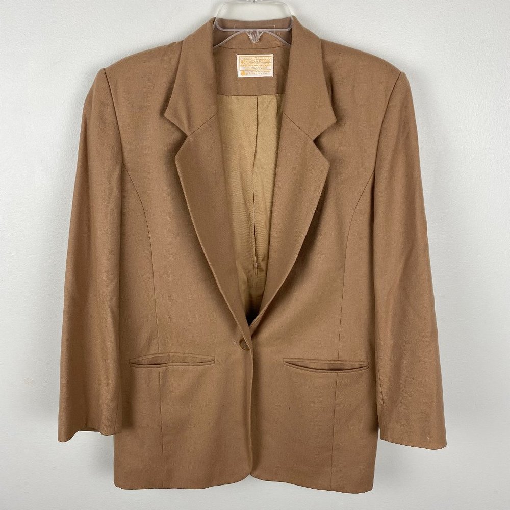 VTG Pendleton 1970s Tan Camel Long Sleeve Single Button Breasted Blazer 6